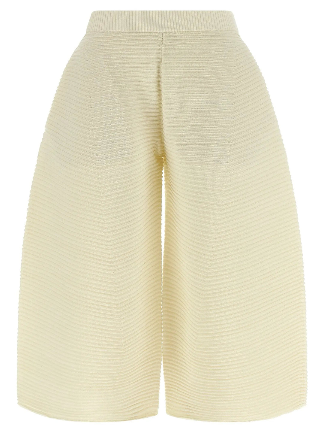 Issey Miyake White Polyester Cropped Pants