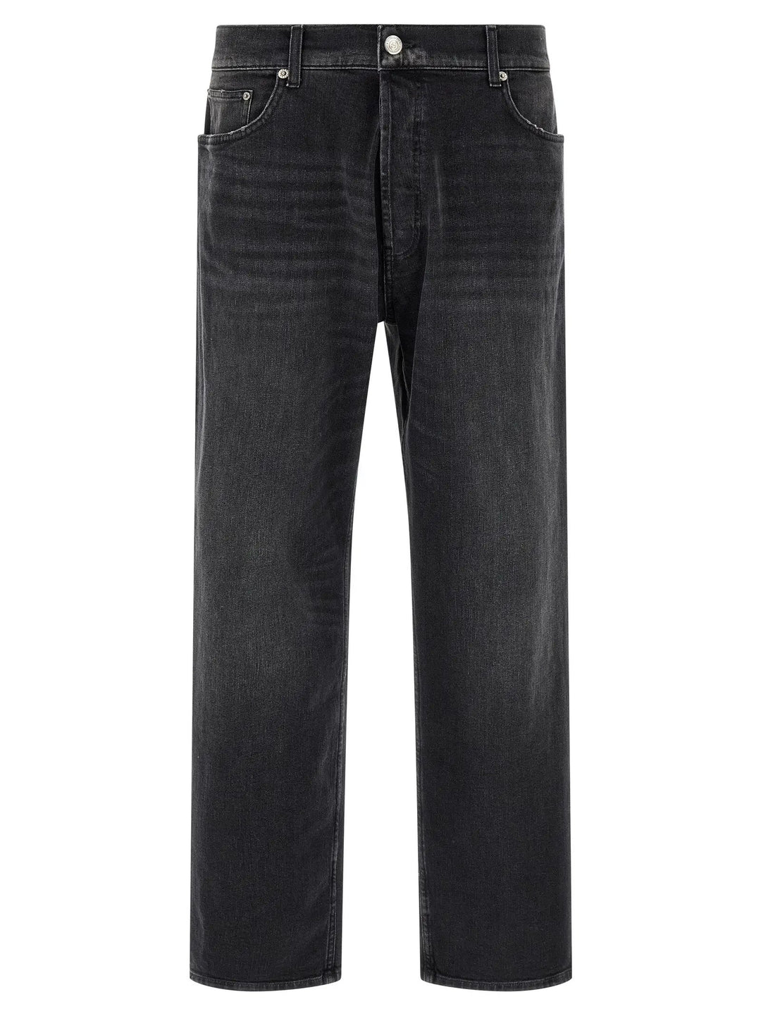 Department 5 Black Cotton Cropped Jeans