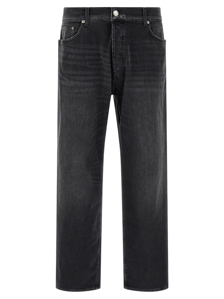 Department 5 Black Cotton Cropped Jeans