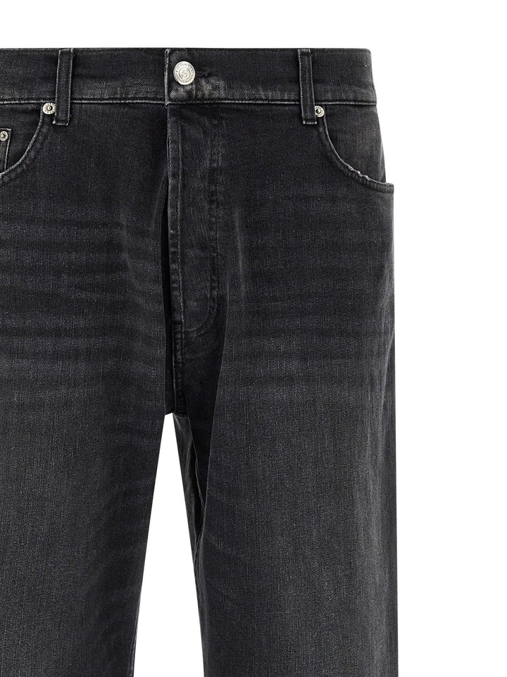 Department 5 Black Cotton Cropped Jeans