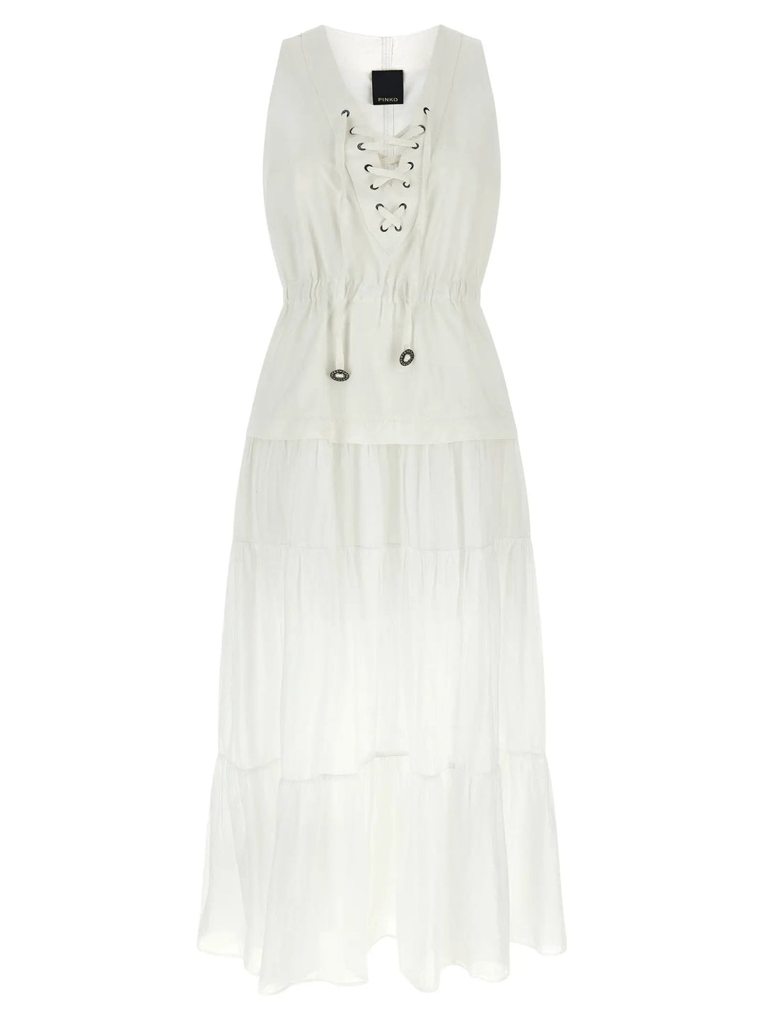 PINKO White Cotton Long Dress