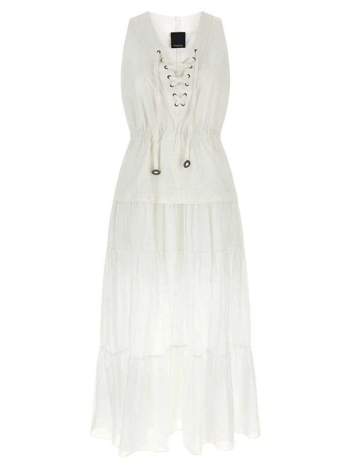 PINKO White Cotton Long Dress