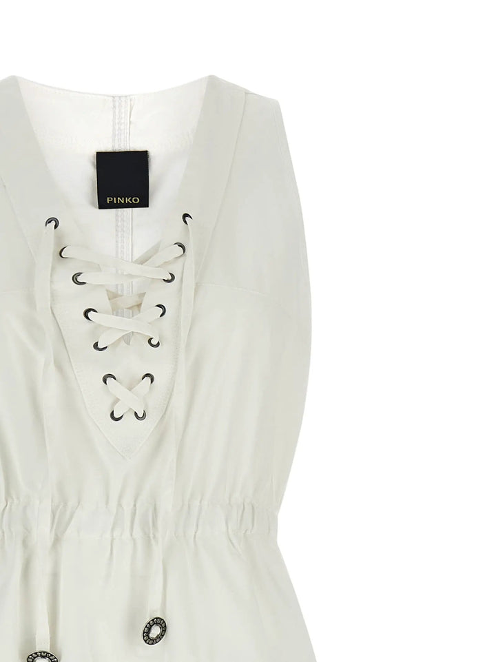PINKO White Cotton Long Dress