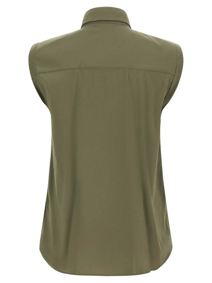 Brunello Cucinelli Bicolor Cotton Blouse