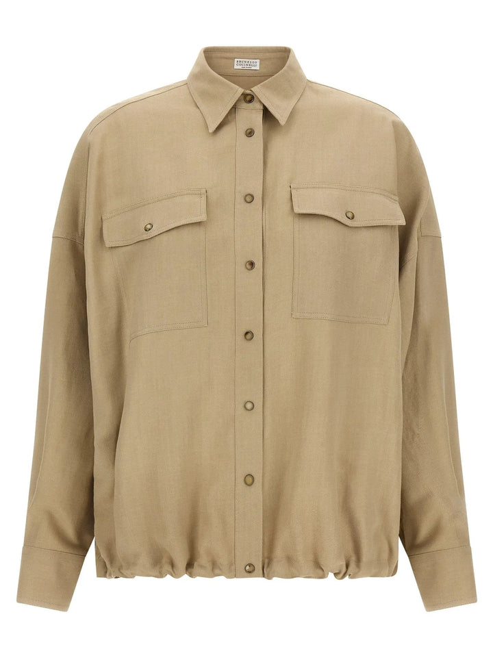 Brunello Cucinelli Beige Viscose Blouse