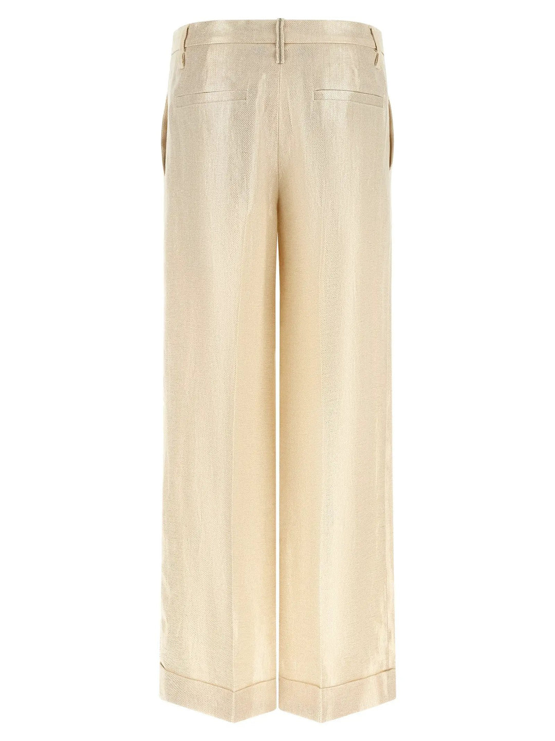 Brunello Cucinelli Gold Linen Casual Pants