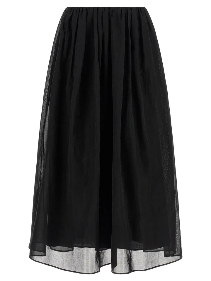 Brunello Cucinelli Black Cotton Mini Skirt