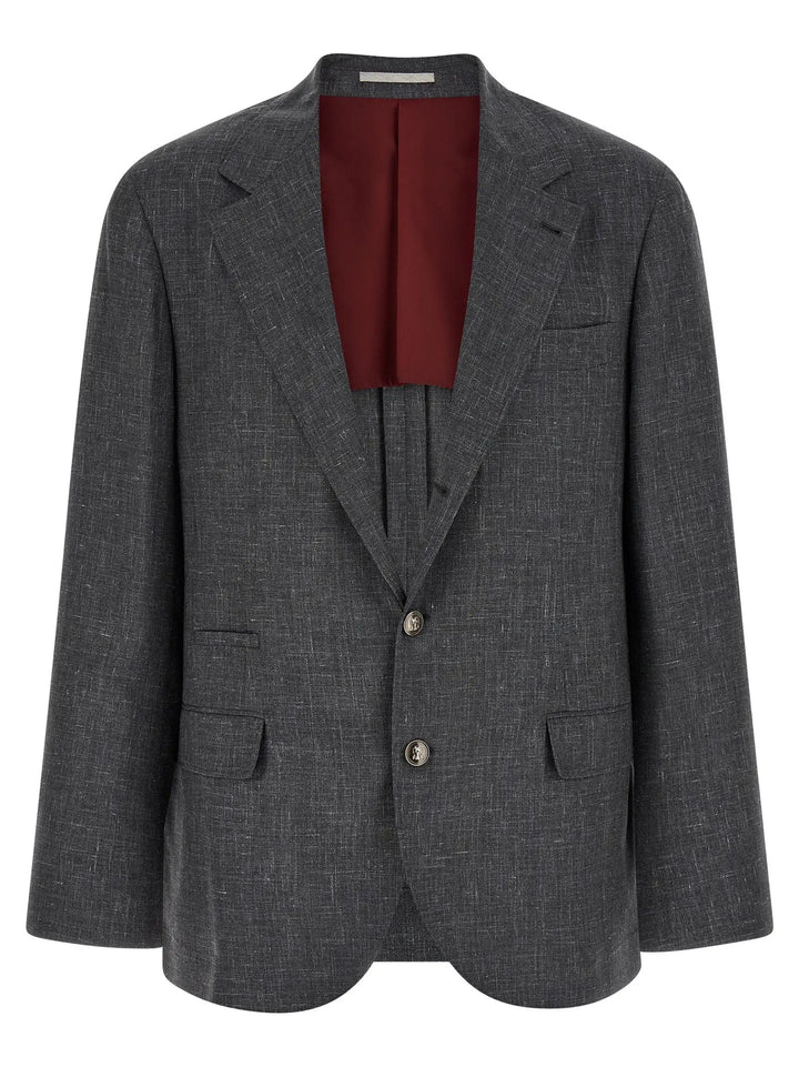 Brunello Cucinelli Gray Wool Blazer