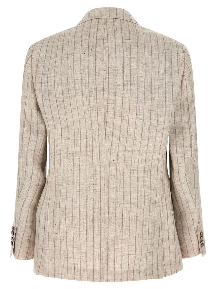 Brunello Cucinelli Gray Linen Blazer