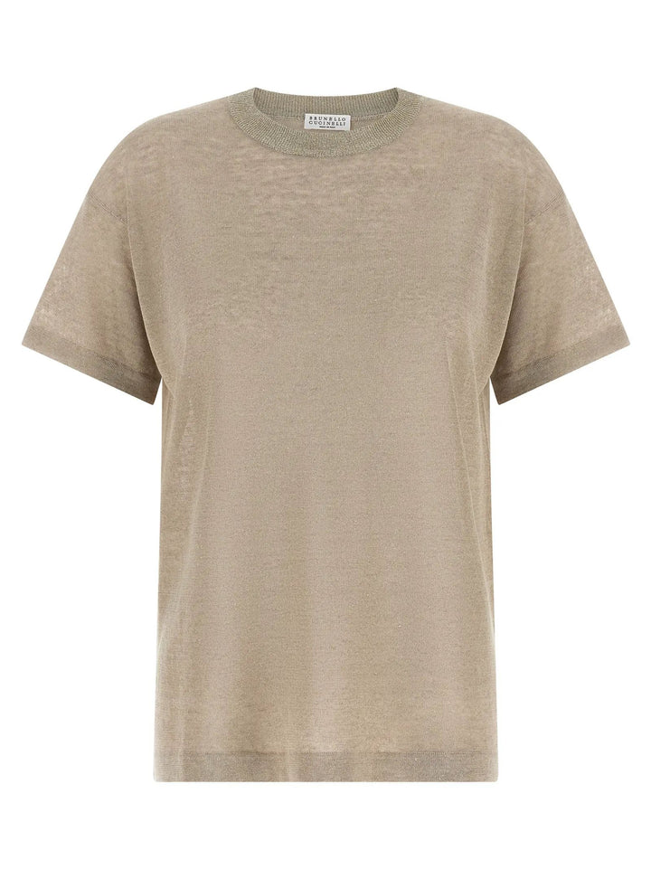 Brunello Cucinelli Beige Linen Cardigan