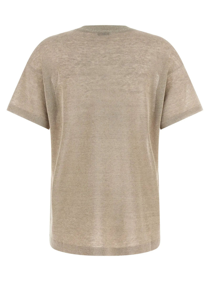 Brunello Cucinelli Beige Linen Cardigan