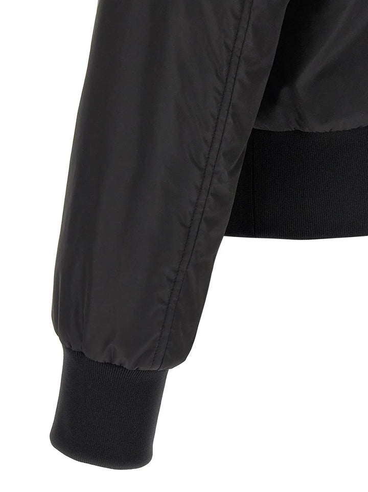 Dolce &amp; Gabbana Black Polyamide Bomber