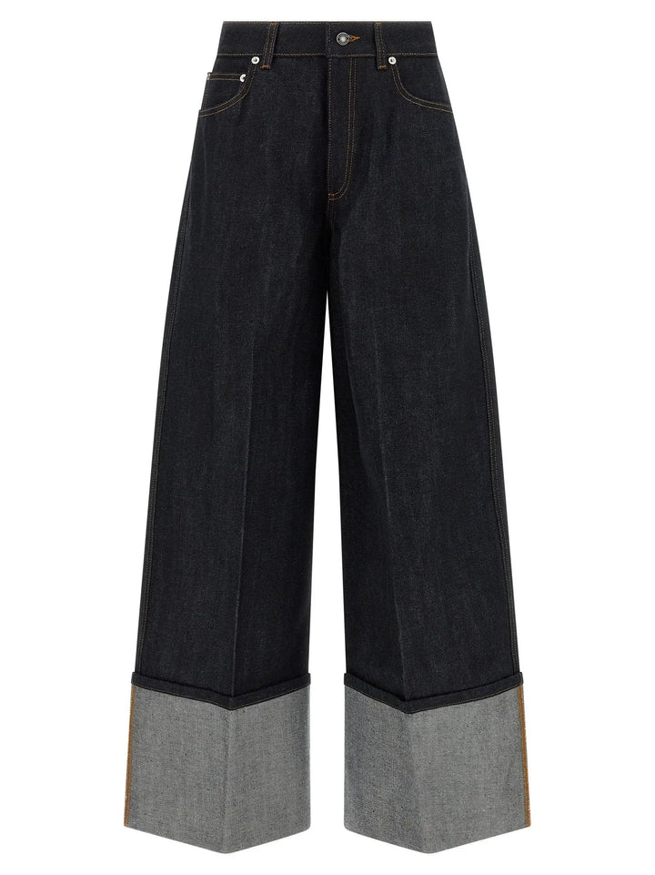 Givenchy Blue Cotton Flared Jeans