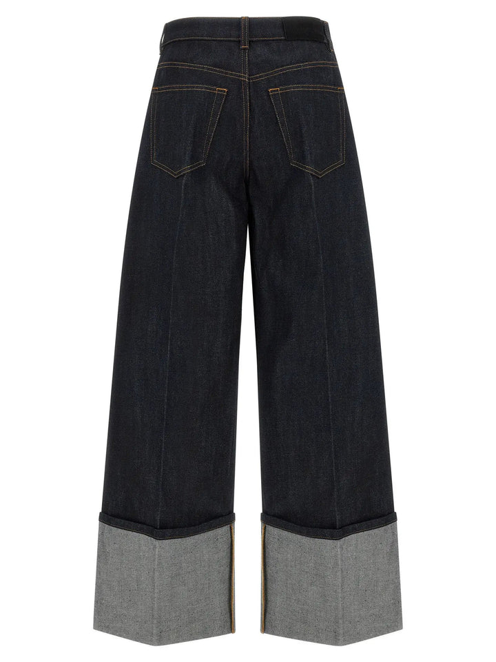 Givenchy Blue Cotton Flared Jeans