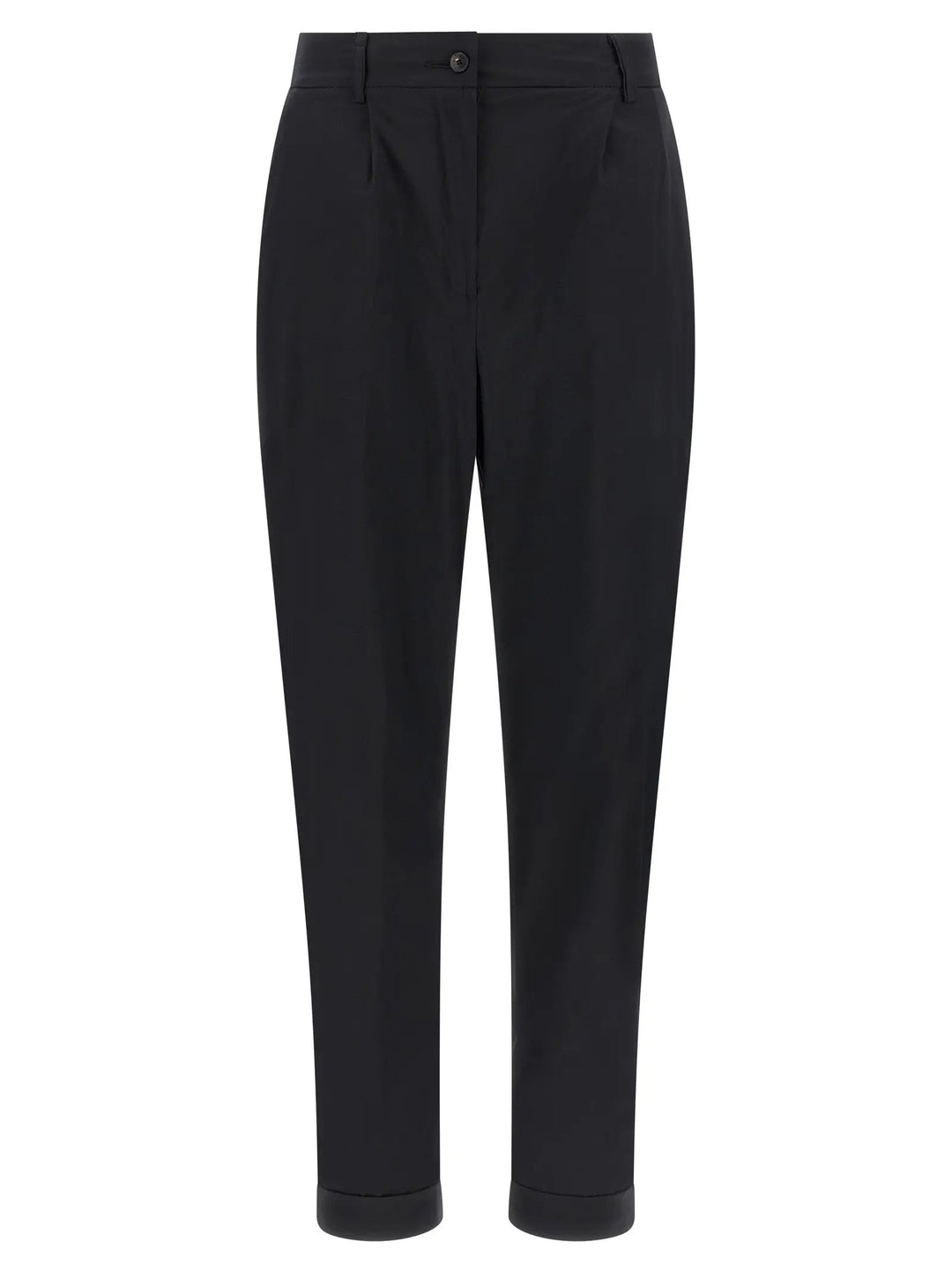 Kiton Black Cotton Casual Pants