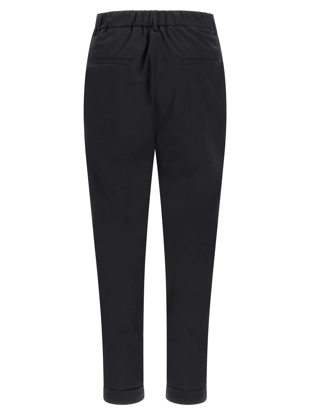 Kiton Black Cotton Casual Pants
