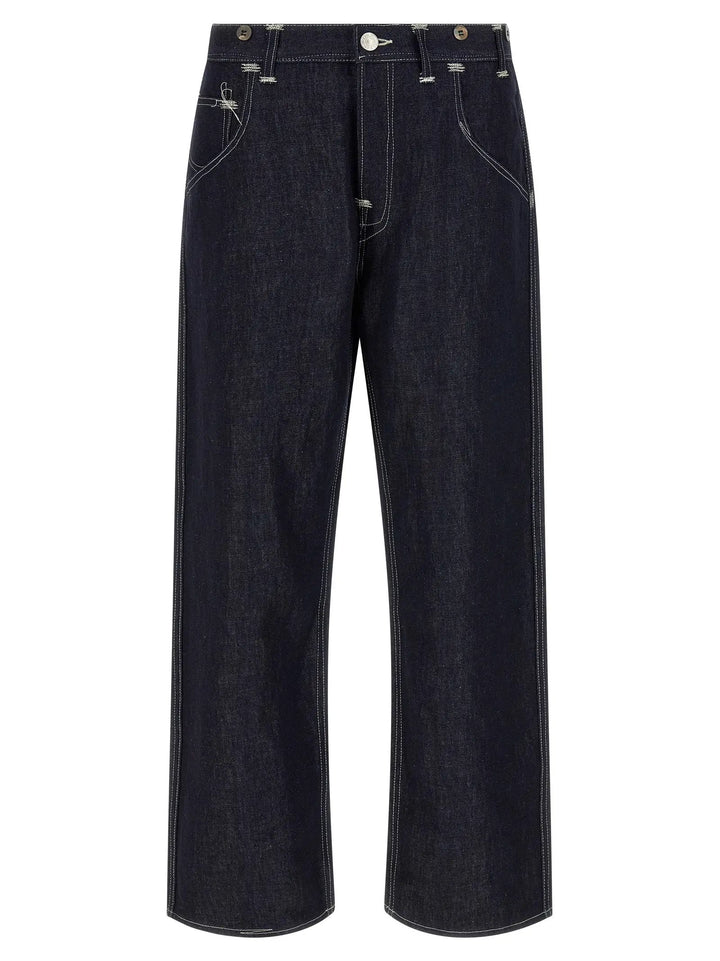 Junya Watanabe Blue Cotton Straight-Leg Jeans