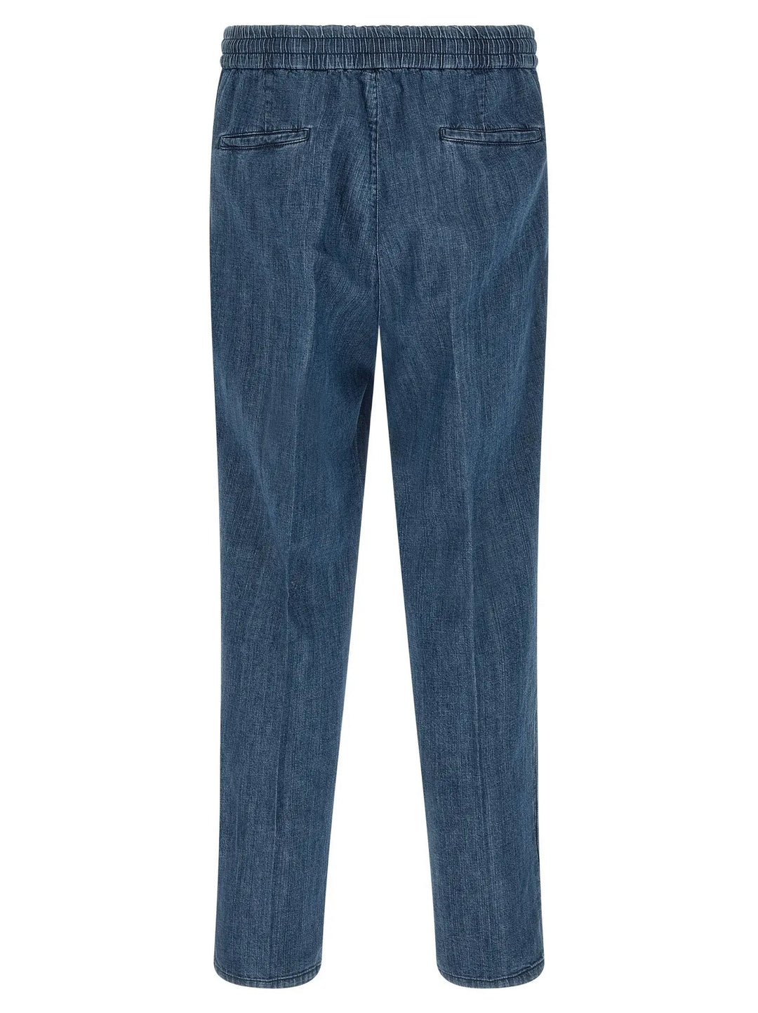 Brunello Cucinelli Blue Cotton Relaxed Fit Jeans