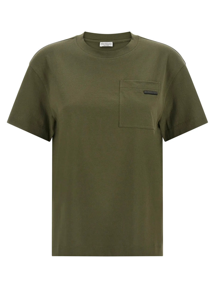 Brunello Cucinelli Bicolor Cotton T-Shirt