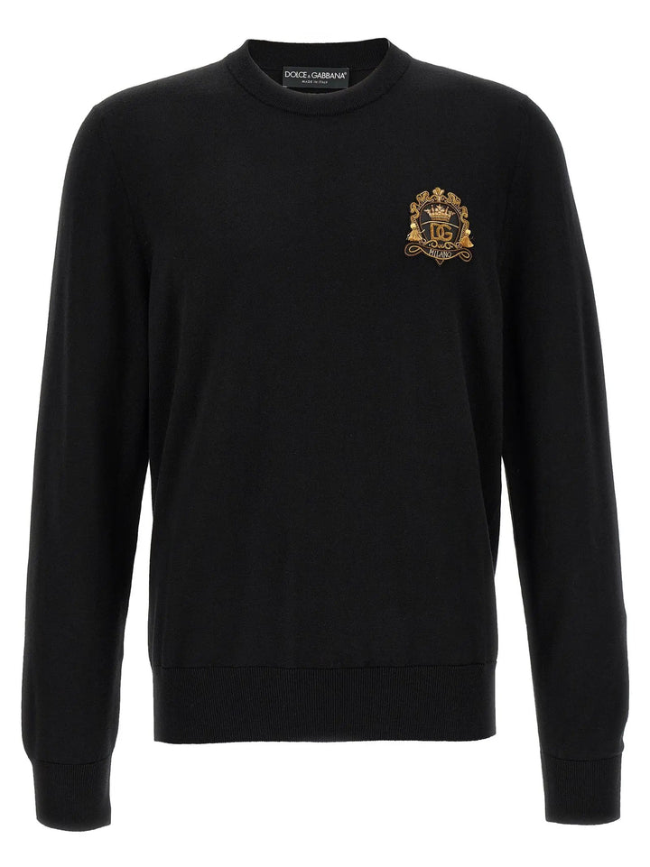 Dolce &amp; Gabbana Black Virgin Wool Cardigan