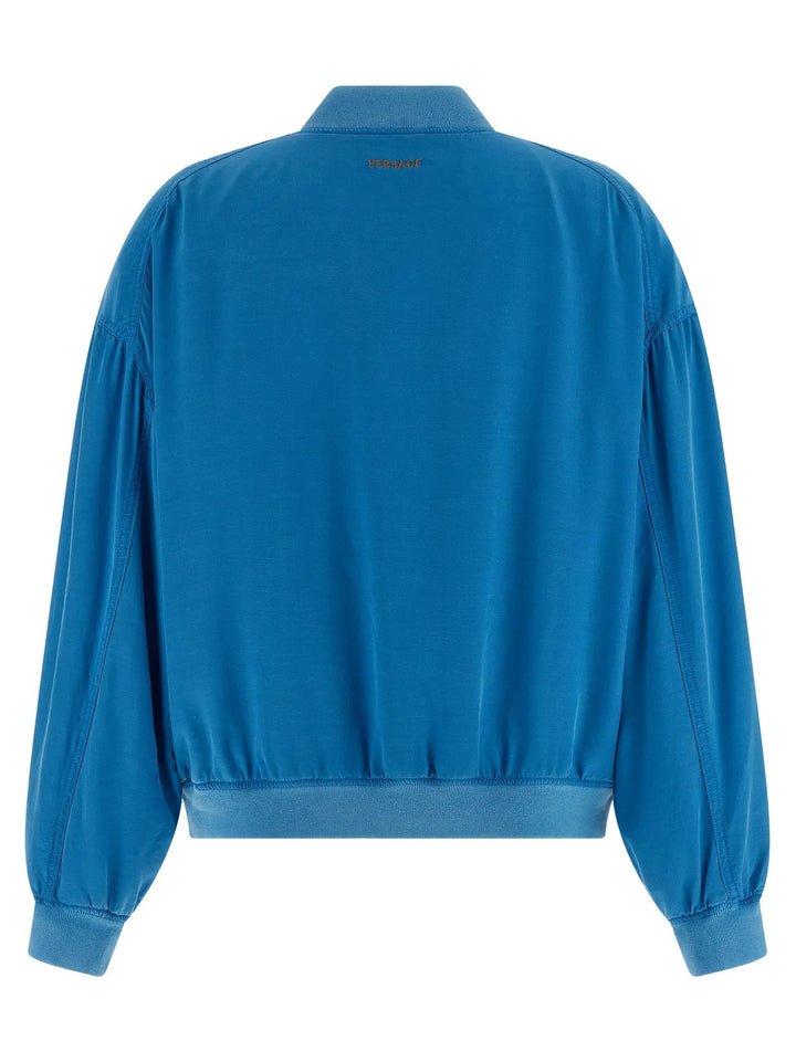 Versace Blue Silk Bomber