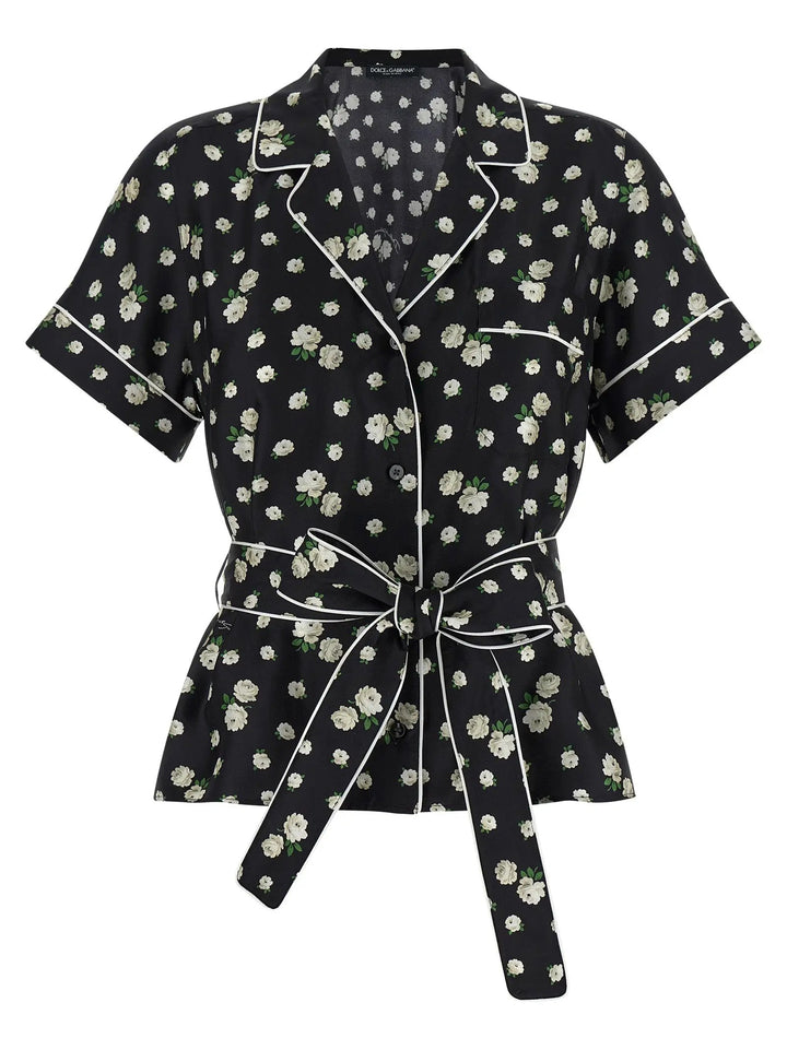 Dolce &amp; Gabbana Black Silk Blouse