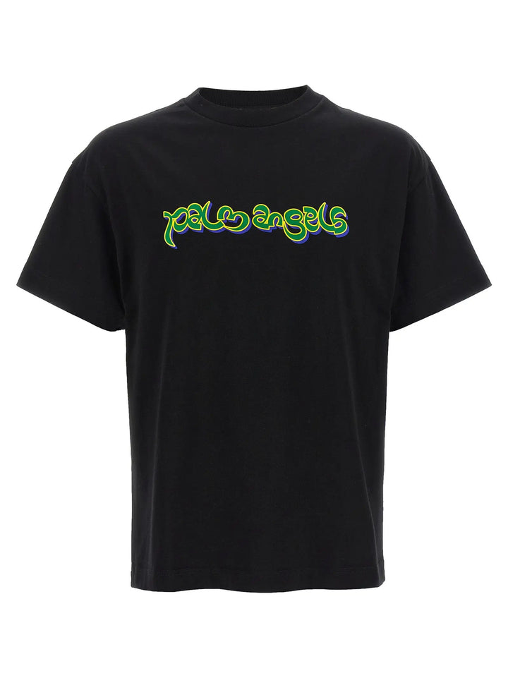 Palm Angels Black Cotton T-Shirt