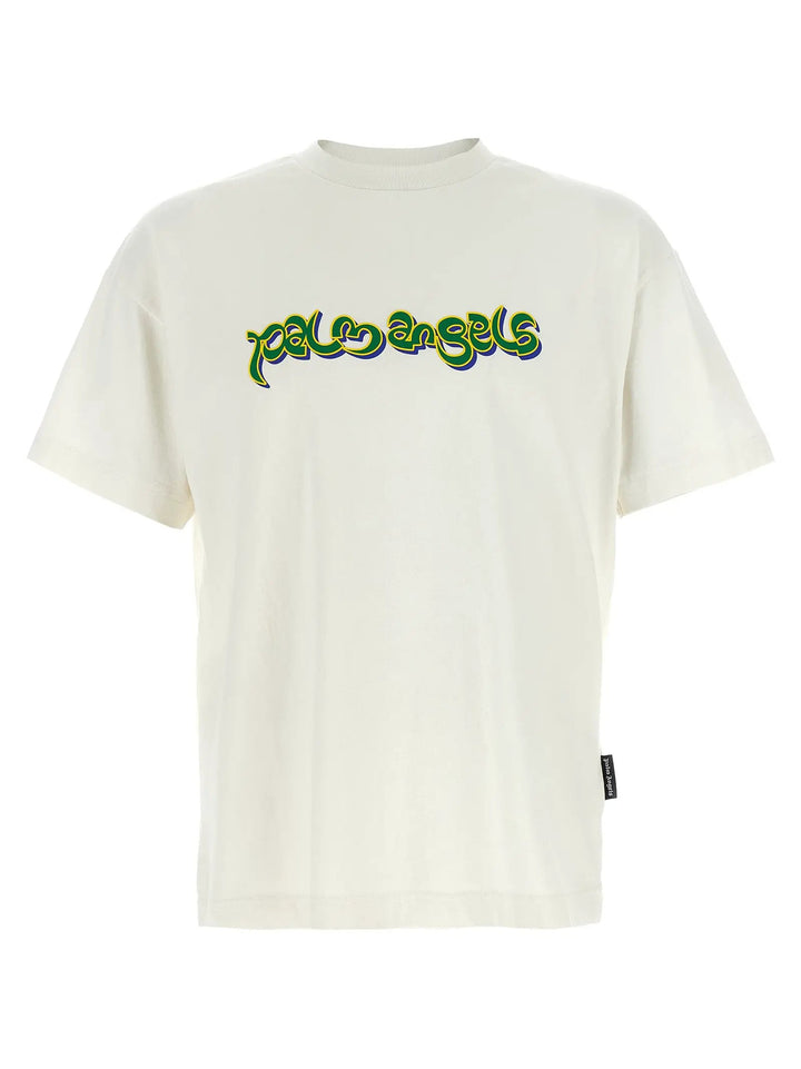 Palm Angels White Cotton T-Shirt