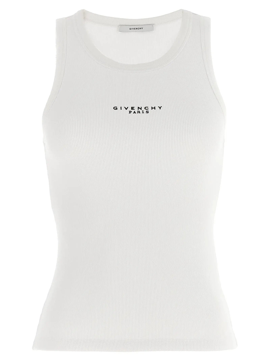 Givenchy White Cotton Sleeveles T-Shirt
