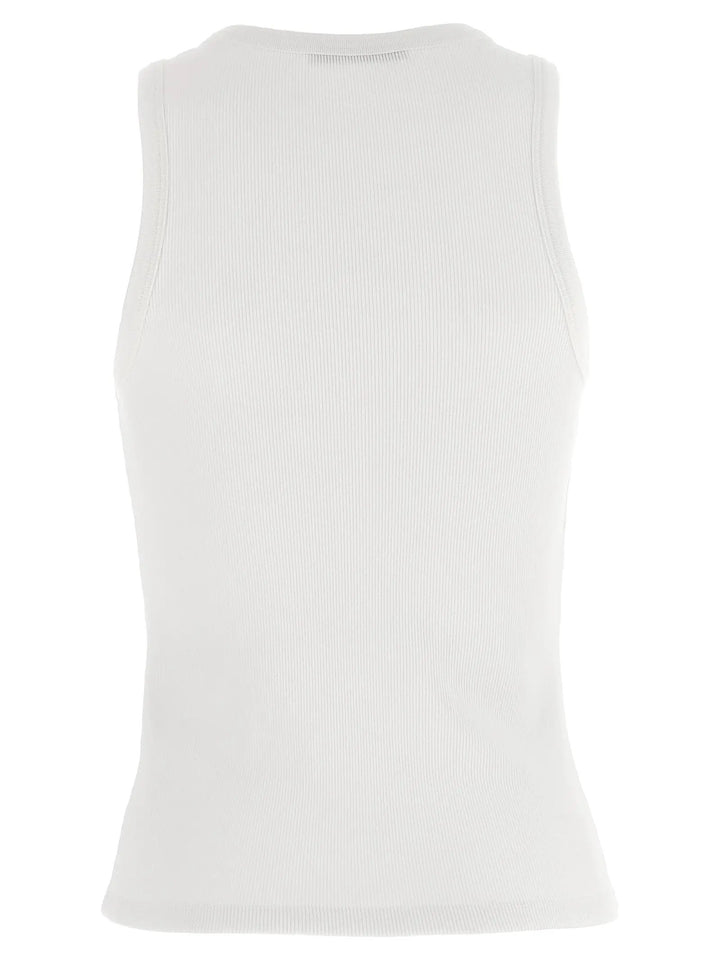 Givenchy White Cotton Sleeveles T-Shirt