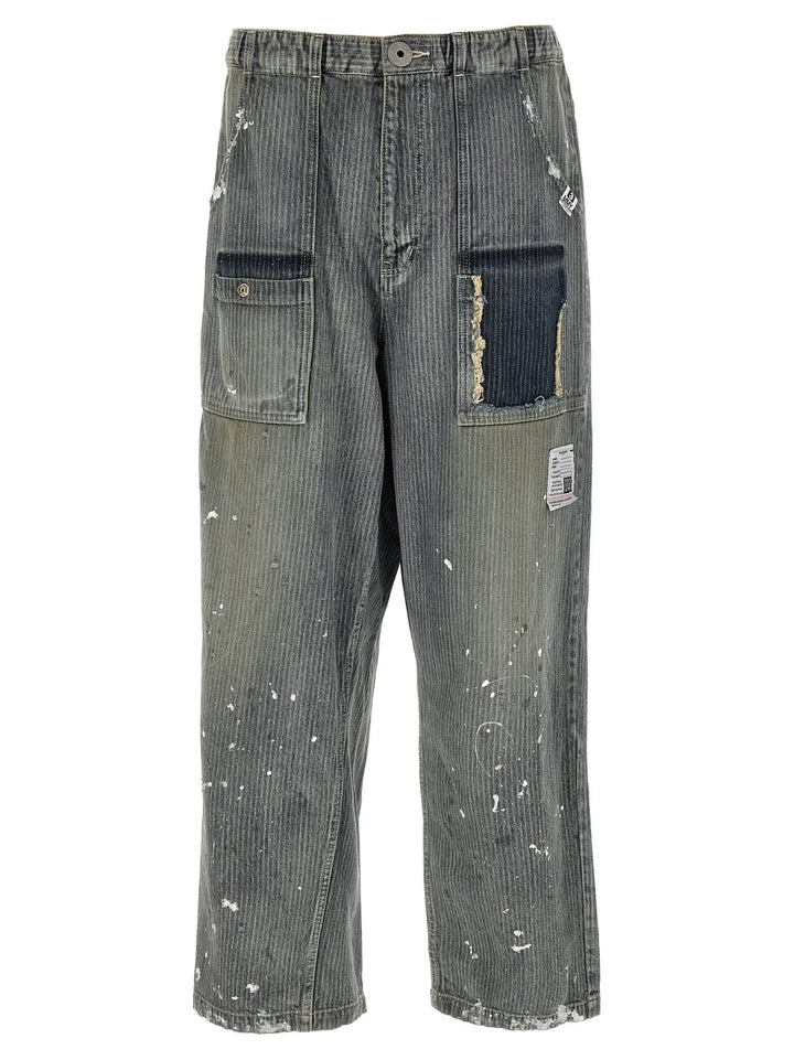 Maison Mihara Yasuhiro Sample Sale | Maison Mihara Yasuhiro Blue Cotton Tapered Jeans - | Designer outlet