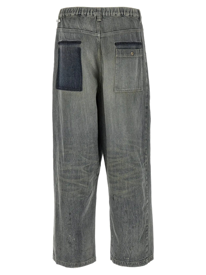 Maison Mihara Yasuhiro Sample Sale | Maison Mihara Yasuhiro Blue Cotton Tapered Jeans - | Designer outlet