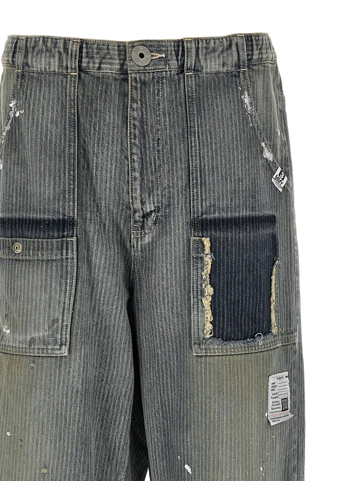 Maison Mihara Yasuhiro Sample Sale | Maison Mihara Yasuhiro Blue Cotton Tapered Jeans - | Designer outlet