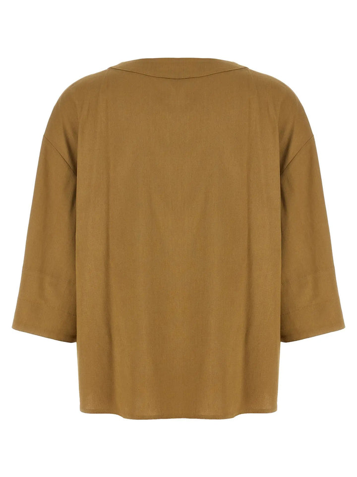 Max Mara Beige Linen Blouse