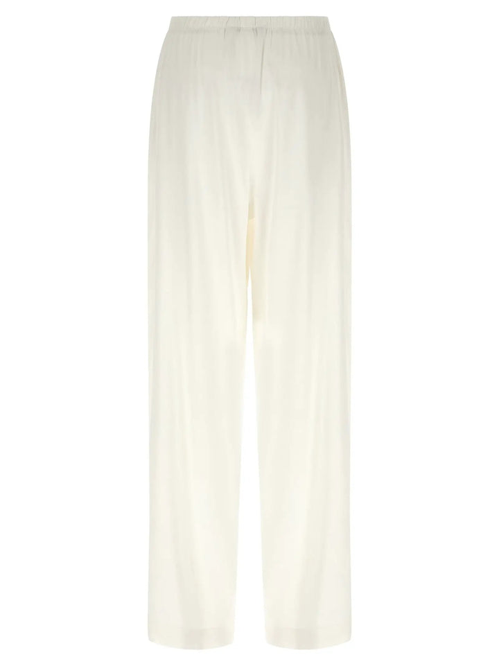 Max Mara White Linen Casual Pants