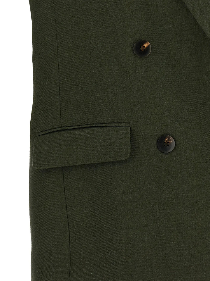 Max Mara Bicolor Linen Sleeveless Jacket