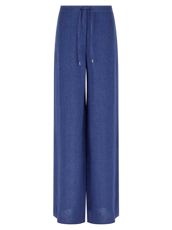 Max Mara Blue Linen Casual Pants