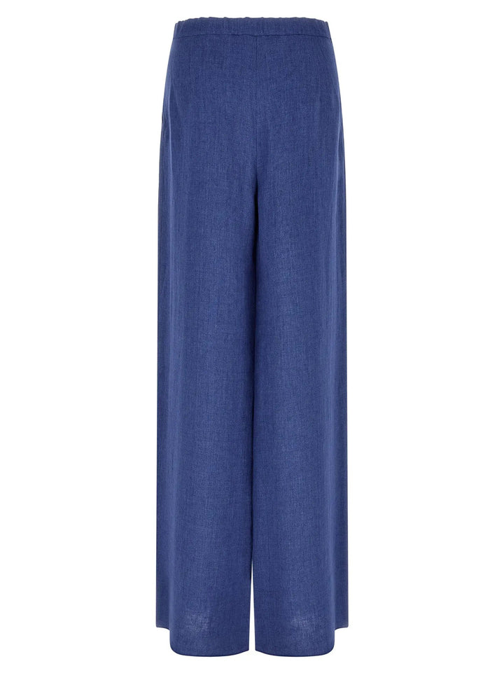 Max Mara Blue Linen Casual Pants