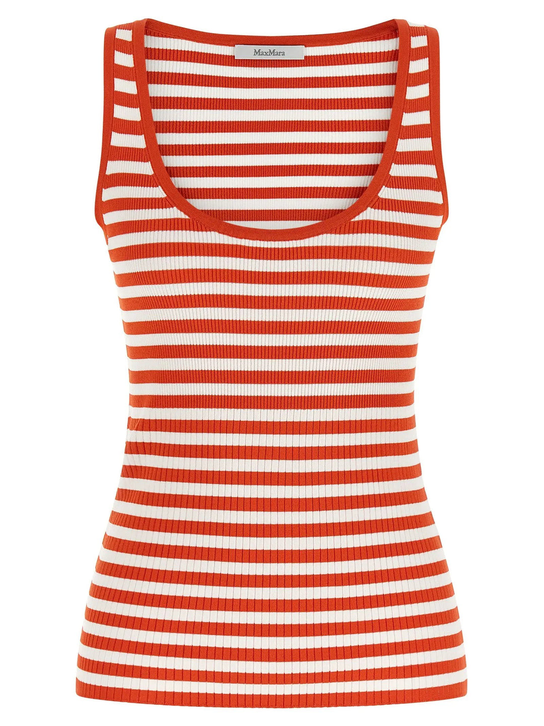 Max Mara Multicolor Viscose Sleeveles T-Shirt