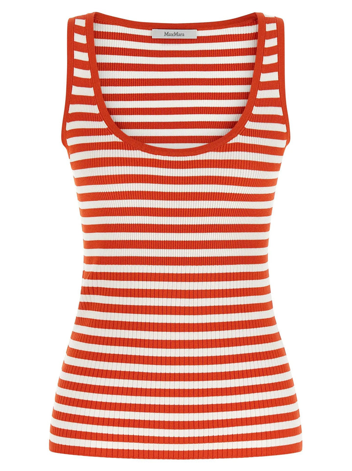 Max Mara Multicolor Viscose Sleeveles T-Shirt