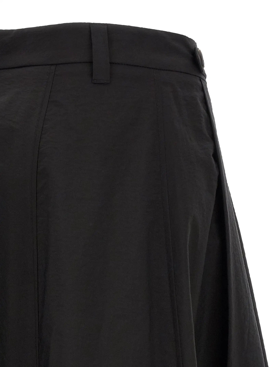 Brunello Cucinelli Black Cotton Midi Skirt