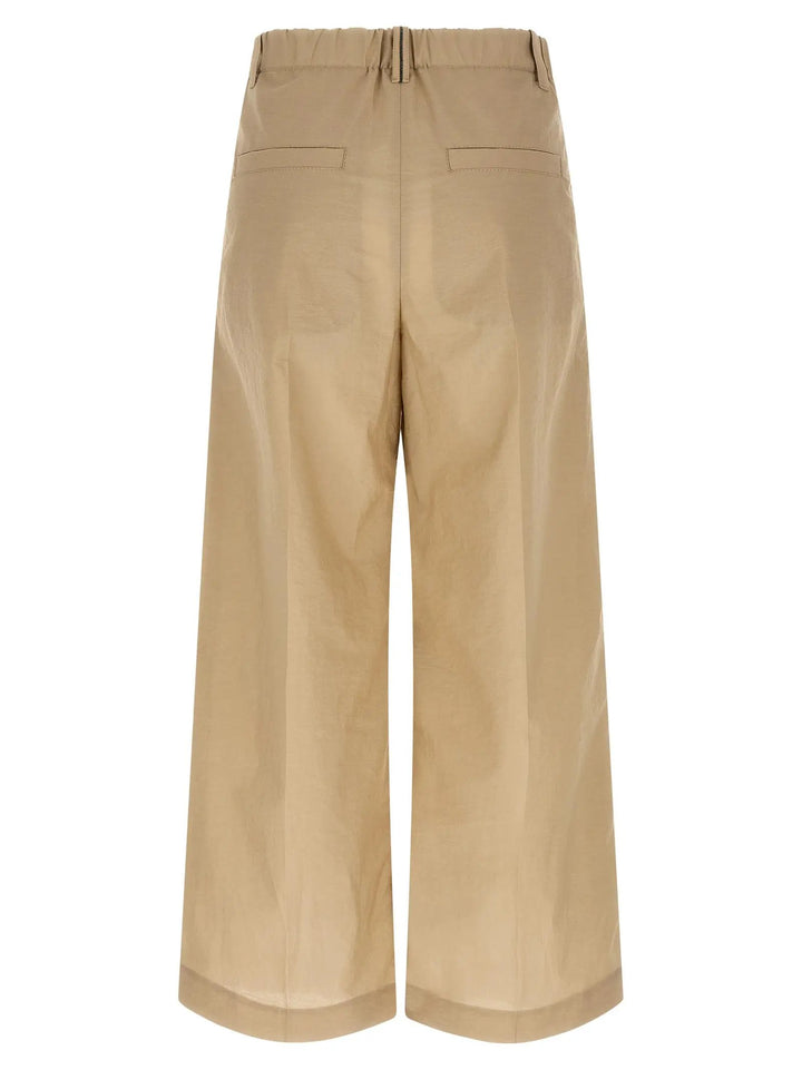 Brunello Cucinelli Beige Cotton Casual Pants