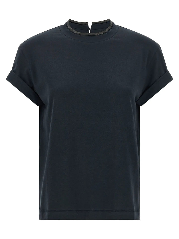Brunello Cucinelli Blue Cotton T-Shirt