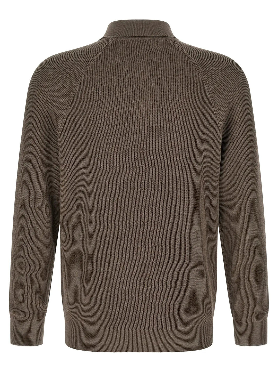 Brunello Cucinelli Brown Cotton Polo Shirt
