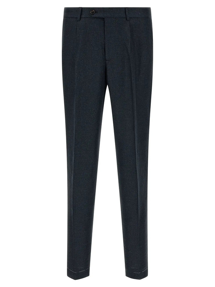 Brunello Cucinelli Blue Silk Two-Piece Suit