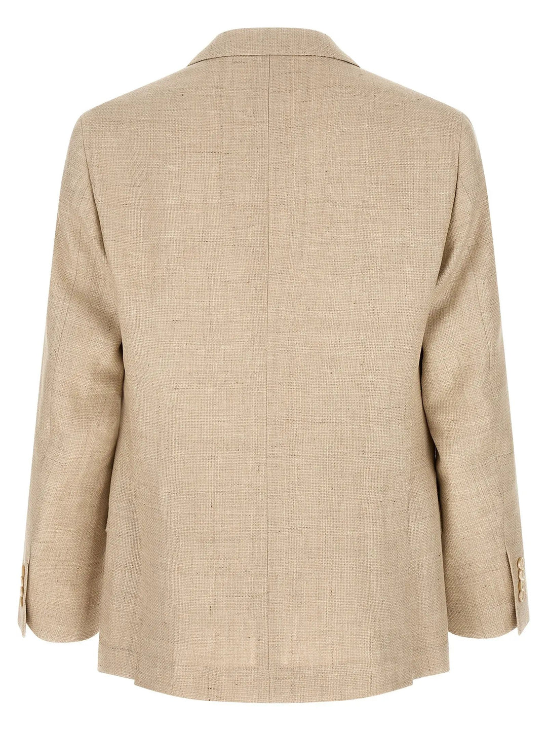 Brunello Cucinelli Beige Silk Two-Piece Suit