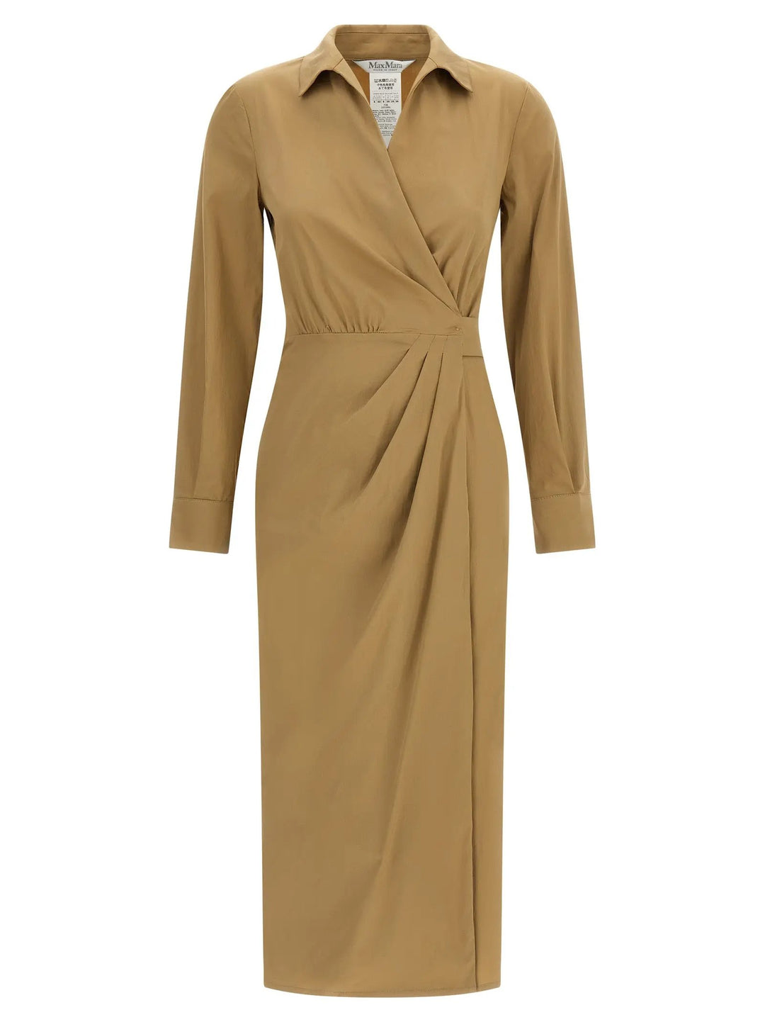 Max Mara Beige Cotton Midi Dress