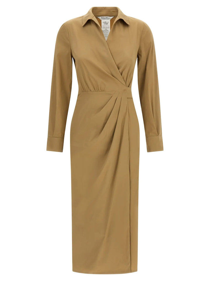 Max Mara Beige Cotton Midi Dress