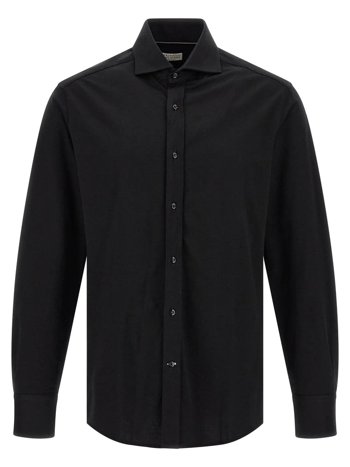 Brunello Cucinelli Black Cotton Blouse