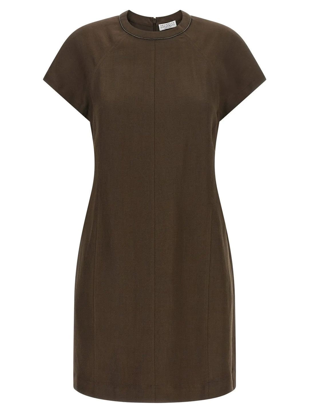 Brunello Cucinelli Brown Viscose Short Dress